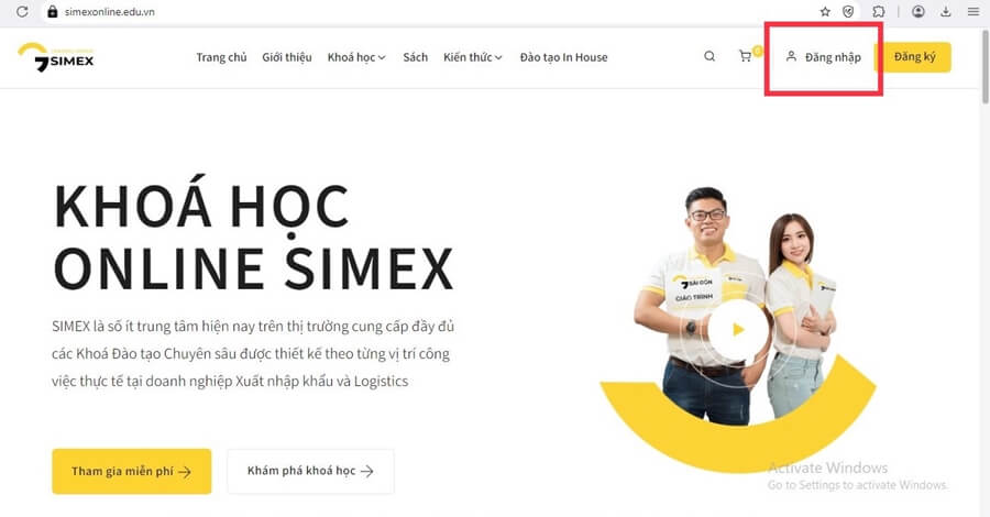Hướng dẫn đăng nhập tài khoản trên Simex