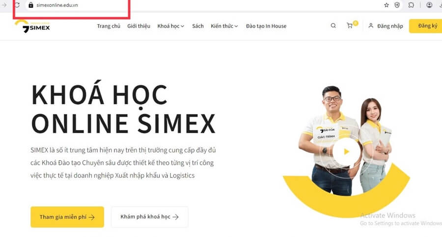 Trang chủ website của Simex